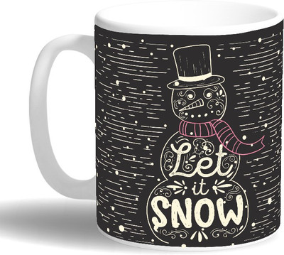 

PRINT OPERA Snow man Ceramic Mug(330 ml), Multicolor