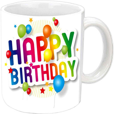 

Raj Laxmi B'day balloons happy white Ceramic Mug(350 ml)
