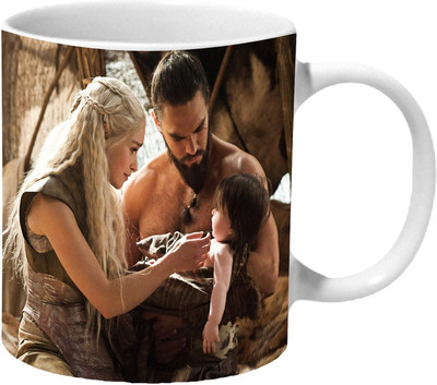 

Mooch Wale Game Of Thrones Drogo Daenerys And Son Ceramic Mug(325 ml), Multicolor