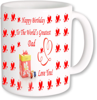 

PhotogiftsIndia Worlds Greatest Dad Coffee Ceramic Mug(350 ml), Multicolor