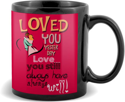 

SKY TRENDS Love Heart's Black Coffee Valetine's Ceramic Mug(320 ml)