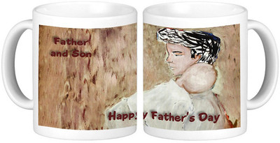 

Shopmillions Father And Son Ceramic Mug(300 ml), Multicolor