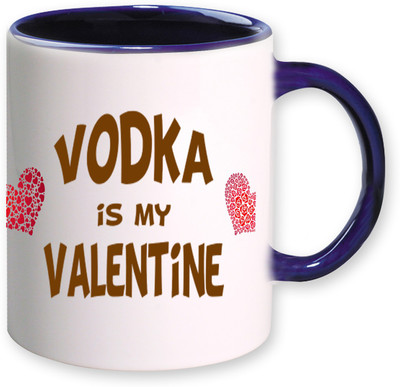 

Heyworlds vodka is my valentine gifts 0987 Ceramic Mug(325 ml), Multicolor