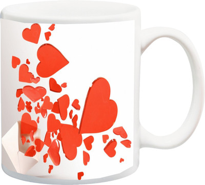 

ME&YOU Gift for Husband/Wife/Boyfriend/Girlfriend/lover;"Love red HD Printed Ceramic Mug(325 ml), Multicolor