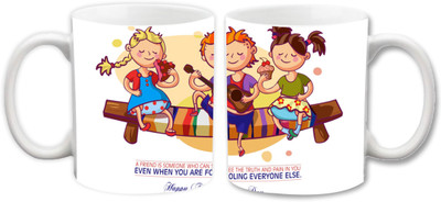 

Empression Happy Friendship Day WHTA143 Ceramic Mug(325 ml), Multicolor
