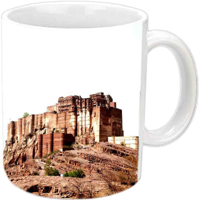 

Raj Laxmi Jodhpur Fort White Ceramic Mug(350 ml)