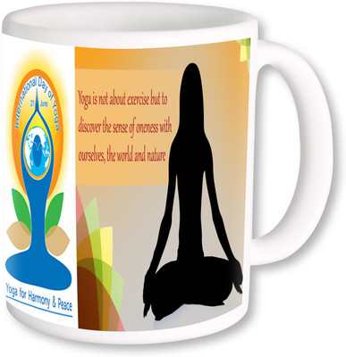 

PhotogiftsIndia Yoga Coffee 017 Ceramic Mug(325 ml), Multicolor