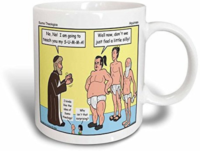 

3dRose Aquinas Sumo Theologica Ceramic, 11 oz, White Ceramic Mug(60 ml), Multicolor