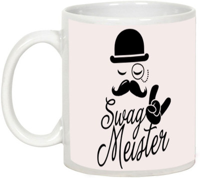 

AllUPrints Swag Meister Ceramic Mug(325 ml), White