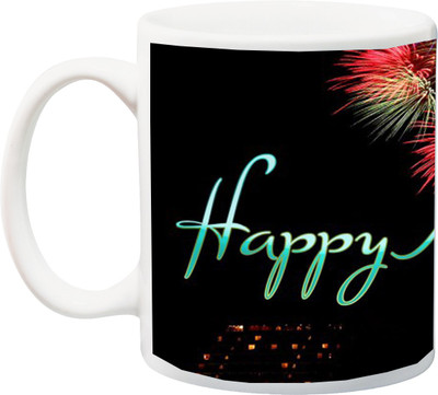 

ME&YOU New Year Celebration Gifts for Friends,Relatives Ceramic Mug(350 ml), Multicolor