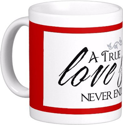 

Exoctic Silver N They Lived Happily Ever After C024 Ceramic Mug(300 ml), Black;red;white