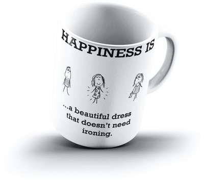 

Ucard Happiness Is1351 Bone China, Ceramic, Porcelain Mug(325 ml)