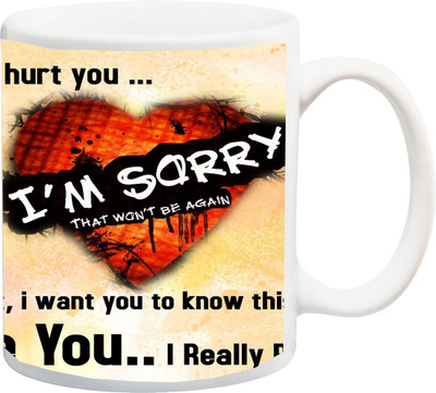 

ME&YOU Gift for Husband/Wife/Girlfriend/Boyfriend/Lover;"I Am Story Love You I Really Do HD printed Ceramic Mug(325 ml), Multicolor
