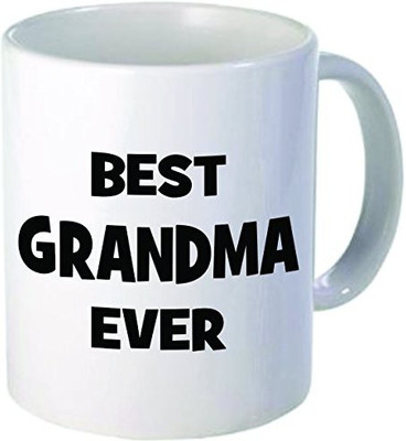 

Rikki Knight Knight Best Grandma Ever Ceramic Coffee, 11-Ounce, White Ceramic Mug(60 ml), Multicolor
