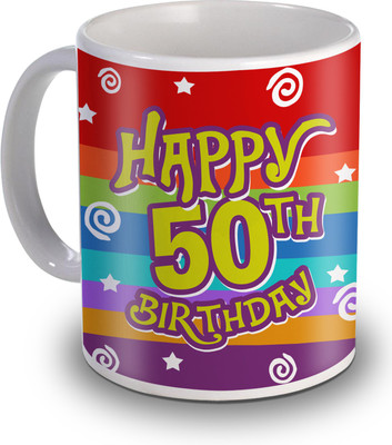 

SKY TRENDS 50th Happy Birthday Gifts Ceramic Mug(350 ml), White