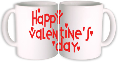 

PhotogiftsIndia Happy Valentine Day 04 Ceramic Mug(325 ml, Pack of 2), Multicolor