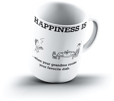 

Ucard Happiness Is2315 Bone China, Ceramic, Porcelain Mug(325 ml)
