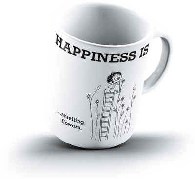 

Ucard Happiness Is2255 Bone China, Ceramic, Porcelain Mug(325 ml)