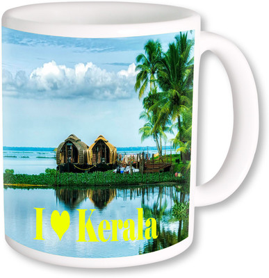 

PhotogiftsIndia I Love Kerala Ceramic Mug(325 ml), Multicolor