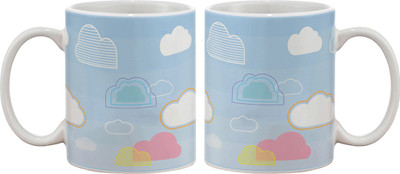 

Artifa Cloud Pattern Porcelain, Ceramic Mug(350 ml), Multicolor