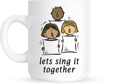 

HuppmeGift Sing White Ceramic Mug(350 ml)