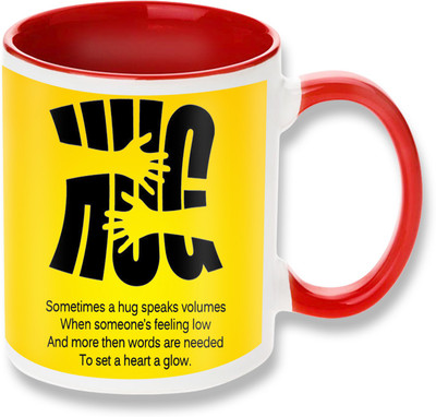 

PhotogiftsIndia happy hug day 001 Ceramic Mug(325 ml), Multicolor