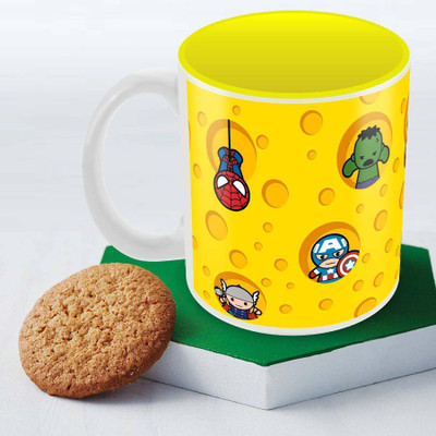 

Posterboy Kawaii Art peep Officially Licensed Ceramic Mug(350 ml), Multicolor
