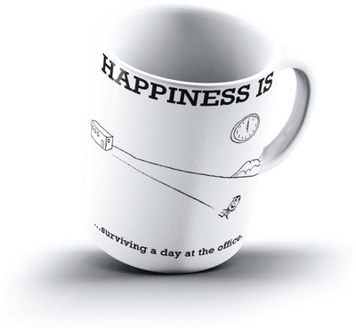

Ucard Happiness Is2294 Bone China, Ceramic, Porcelain Mug(325 ml)
