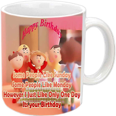 

Raj Laxmi family wish lovers b'day white mug Ceramic Mug(350 ml)