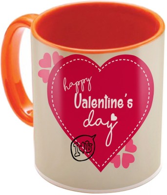 

SKY TRENDS Valentine Gift for Girlfriend Love Printed I Love U Forever Perfect for Her Him Wife Fiance Anniversary And Birthday STGD215 Ceramic Mug(325 ml), Orange