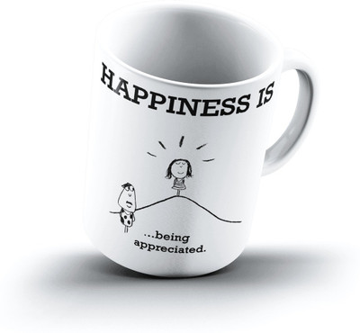 

Ucard Happiness Is1861 Bone China, Ceramic, Porcelain Mug(325 ml)