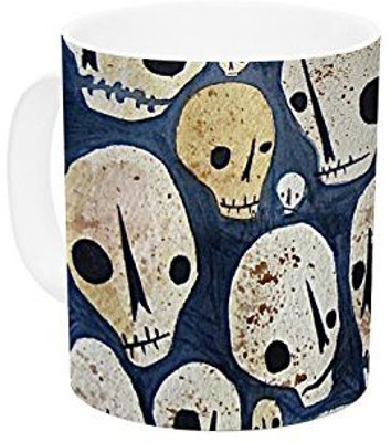 

Kess InHouse InHouse Jaidyn Erickson Skulls Ceramic Coffee, 11 oz, Multicolor Ceramic Mug(60 ml)