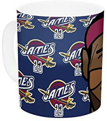 

Kess InHouse InHouse Will Wild Lebron James Basketball Ceramic Coffee, 11 oz, Multicolor Ceramic Mug(60 ml)