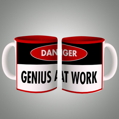 

Posterboy Genius at Work Ceramic Mug(350 ml), Multicolor