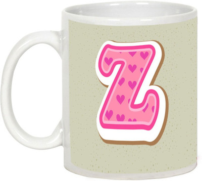 

AllUPrints Colorful Alphabet Letters "Z" Ceramic Mug(325 ml), White