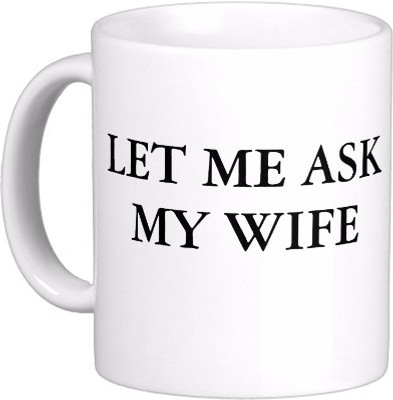 

Exoctic Silver Shaadi Ke Side Effects: Mega Series C002 Ceramic Mug(300 ml), Black;white