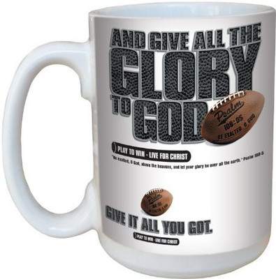 

Tree-Free Greetings Greetings lm44248 Glory Football: Psalm 108:5 Ceramic with Full-Sized Handle, 15-Ounce Ceramic Mug(60 ml), Multicolor