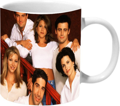 

Mooch Wale Friends On Stairs Ceramic Mug(325 ml), Multicolor