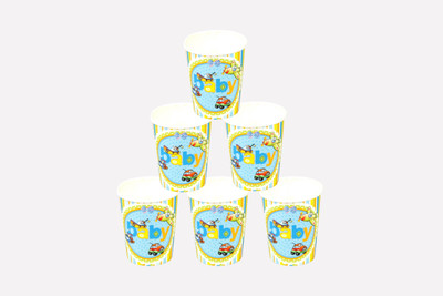 

Funcart On The Go Paper Mug(250 ml, Pack of 6), Multicolor