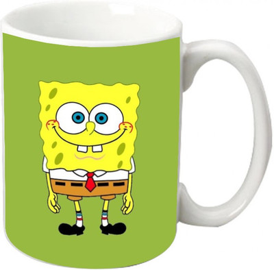 

Maison N Mode Tie Cartoon Coffee Ceramic Mug(330 ml), Multicolor