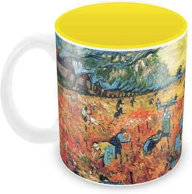 

Posterboy Red Vineyards - Van Gogh Ceramic Mug(350 ml), Multicolor