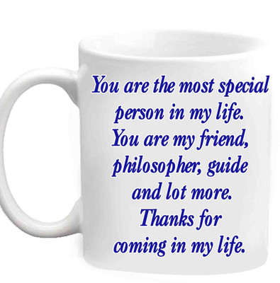 Raj Laxmi Beautiful Quote For Friendship White Ceramic Mug(350 ml)