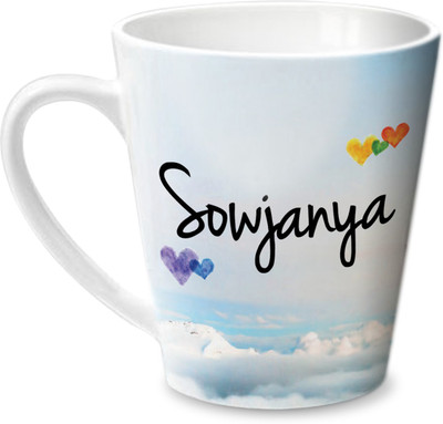

Hot Muggs Simply Love You Sowjanya Conical Ceramic Mug(350 ml)