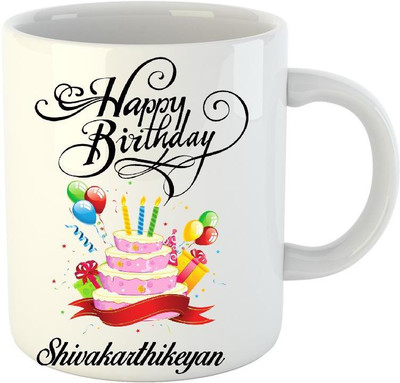 

Huppme Happy Birthday Shivakarthikeyan White (350 ml) Ceramic Mug(350 ml)