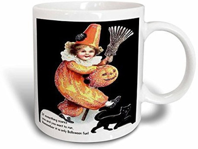 

3dRose Vintage Halloween Fun Ceramic, 11-Ounce Ceramic Mug(60 ml), Multicolor