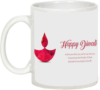 

AllUPrints Gifts For Diwali - May This Deepawali Add New Chapter In Your Life Ceramic Mug(325 ml), White