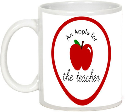 

AllUPrints Teacher Like Apples Ceramic Mug(325 ml), White