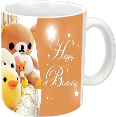 

Raj Laxmi birthday teddy's white Ceramic Mug(350 ml)