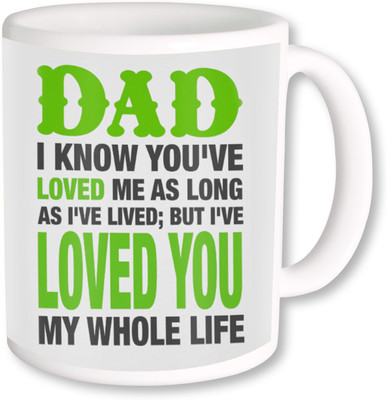 

PhotogiftsIndia dad love you Ceramic Mug(325 ml), Multicolor