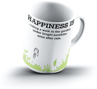

Ucard Happiness Is1142 Bone China, Ceramic, Porcelain Mug(325 ml)